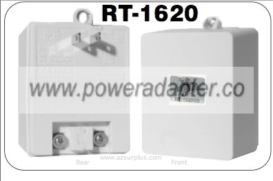 Revere RT-1620 AC ADAPTER UL 16.5VAC 20VA Encased Plug-In Transf